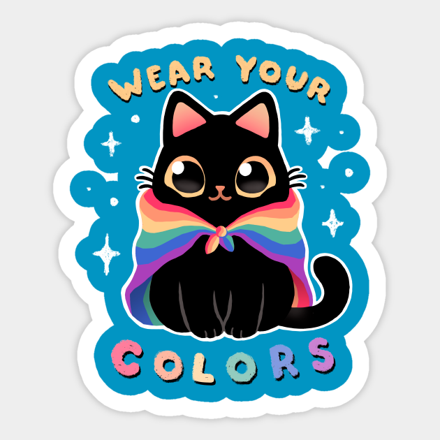 LGBT Pride Cat - Kawaii Rainbow Kitty - Wear your colors